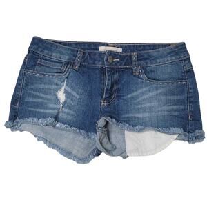 Denim Mini Distressed Shorts Size 27